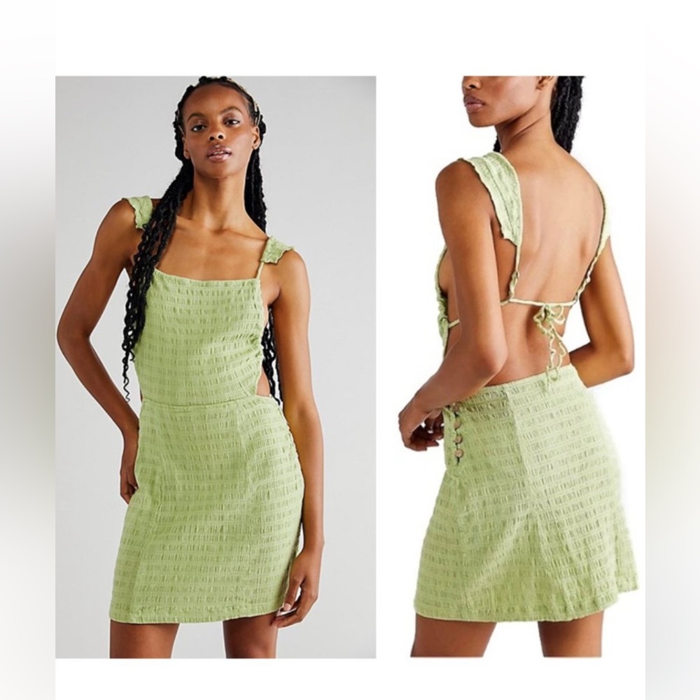Free People BUNDLE Beyond Chic Mini Dress 1‎ green and 1 black size large